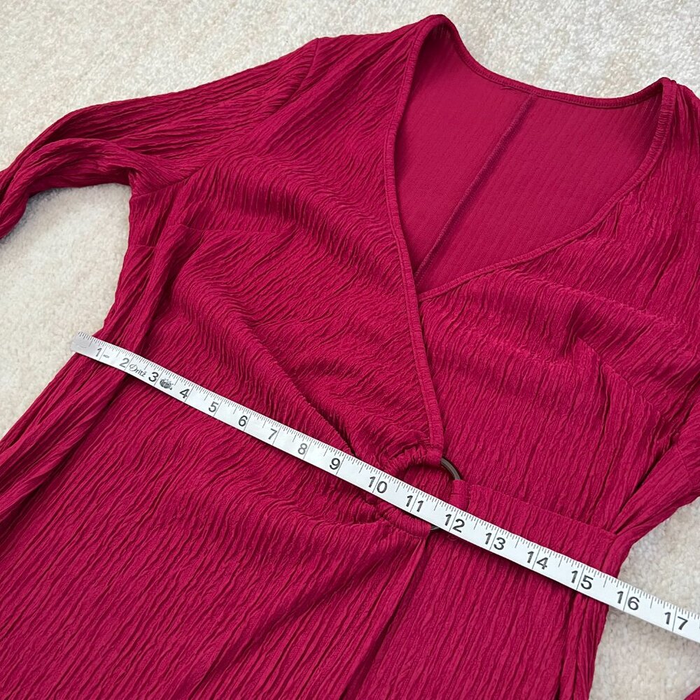 3 for $6 Shein Curve Long Sleeve Faux Wrap Midi Dress 0XL - Picture 7 of 9